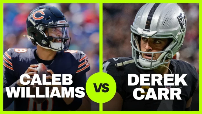 Caleb Williams or Derek Carr