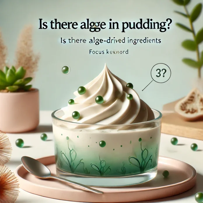 Is there algae in pudding