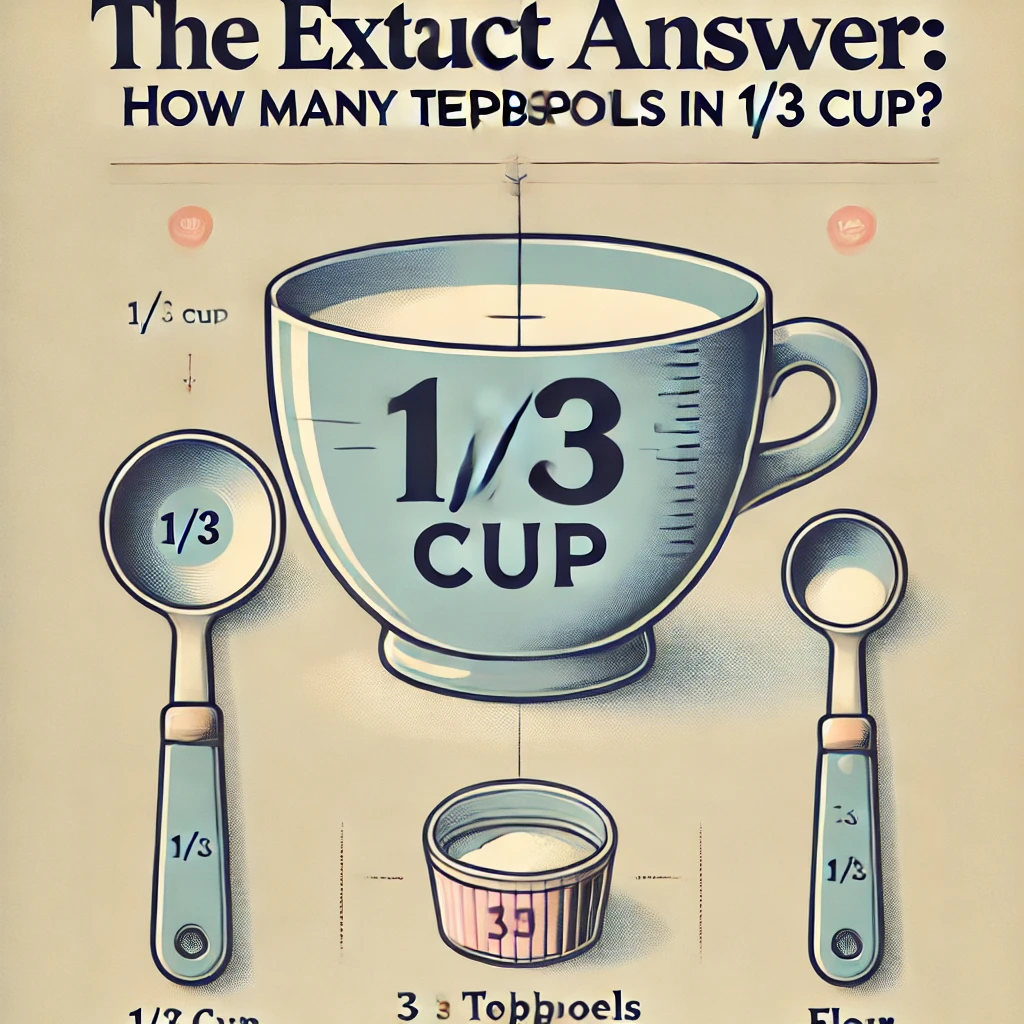 How Many Tablespoons in 1/3 Cup