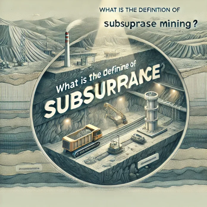 What is the Definition of Subsurface Mining